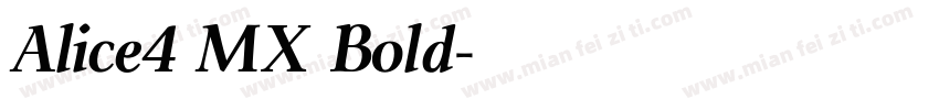Alice4 MX Bold字体转换